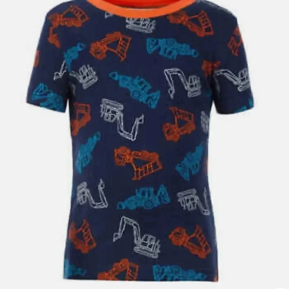 Pajamas 4-piece Cotton PJ Set, Construction Size 10 7